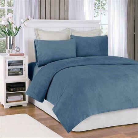 TRUE NORTH BY SLEEP PHILOSOPHY Soloft Plush Sheet Set, Blue - King BL20-0456